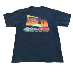 In-N-Out Burger Las Vegas T-Shirt Large Classic Black Vintage Cars Sunset